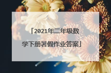 2021年二年级数学下册暑假作业答案