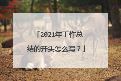 2021年工作总结的开头怎么写？