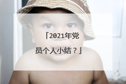 2021年党员个人小结?