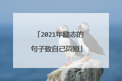 2021年励志的句子致自己简短