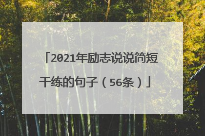 2021年励志说说简短干练的句子(56条)