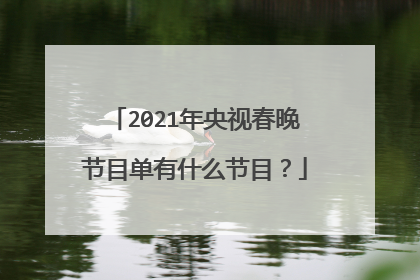 2021年央视春晚节目单有什么节目？