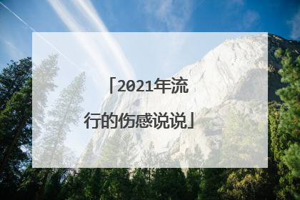 2021年流行的伤感说说