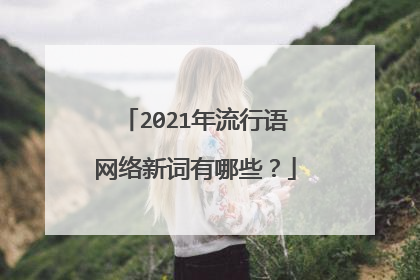 2021年流行语网络新词有哪些?