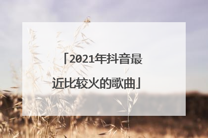 2021年抖音最近比较火的歌曲