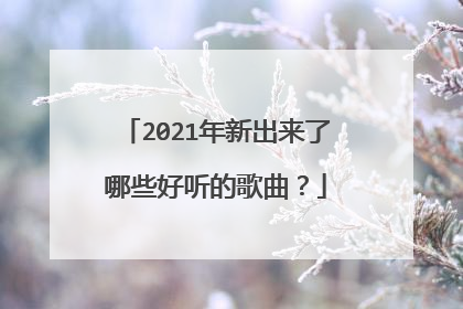 2021年新出来了哪些好听的歌曲?