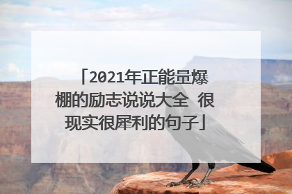 2021年正能量爆棚的励志说说大全 很现实很犀利的句子