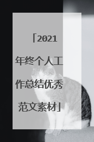 2021年终个人工作总结优秀范文素材