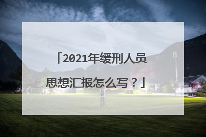 2021年缓刑人员思想汇报怎么写?