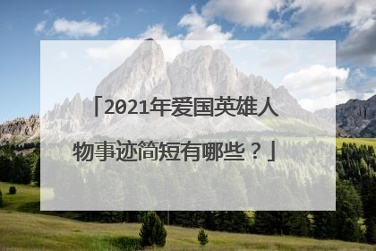 2021年爱国英雄人物事迹简短有哪些?