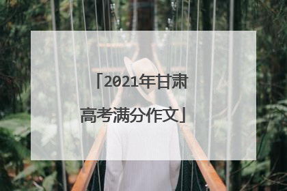 2021年甘肃高考满分作文