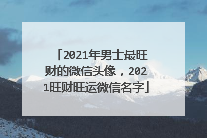 2021年男士最旺财的微信头像，2021旺财旺运微信名字
