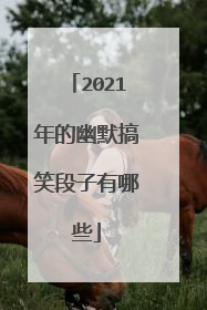 2021年的幽默搞笑段子有哪些