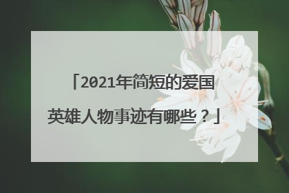 2021年简短的爱国英雄人物事迹有哪些?