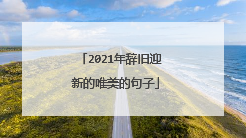 2021年辞旧迎新的唯美的句子