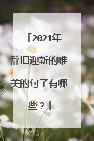 2021年辞旧迎新的唯美的句子有哪些？