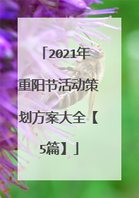 2021年重阳节活动策划方案大全【5篇】