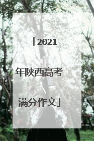 2021年陕西高考满分作文