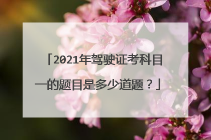 2021年驾驶证考科目一的题目是多少道题？