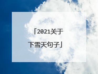 2021关于下雪天句子