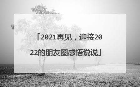 2021再见,迎接2022的朋友圈感悟说说