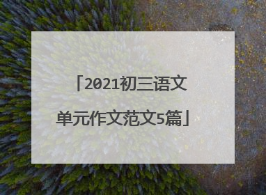 2021初三语文单元作文范文5篇