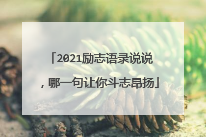 2021励志语录说说，哪一句让你斗志昂扬