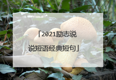 2021励志说说短语经典短句