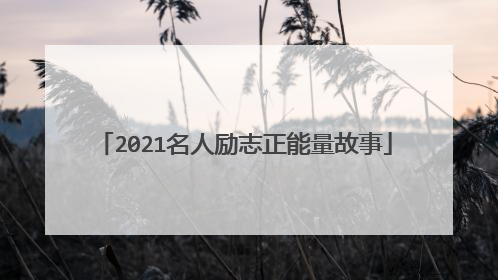 2021名人励志正能量故事