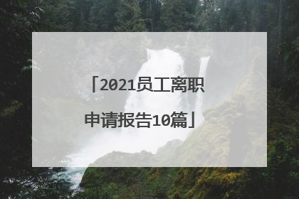 2021员工离职申请报告10篇