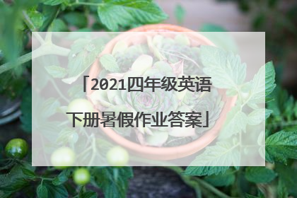 2021四年级英语下册暑假作业答案