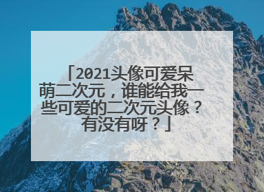 2021头像可爱呆萌二次元,谁能给我一些可爱的二次元头像? 有没有呀?