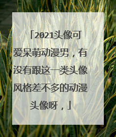 2021头像可爱呆萌动漫男,有没有跟这一类头像风格差不多的动漫头像呀,