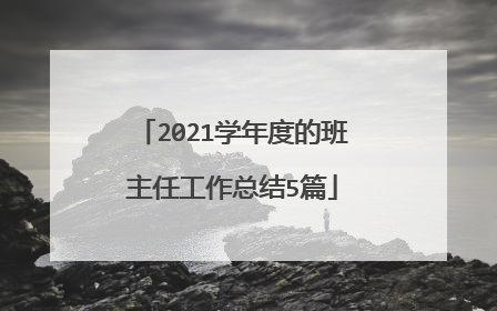 2021学年度的班主任工作总结5篇