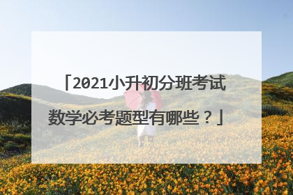 2021小升初分班考试数学必考题型有哪些?