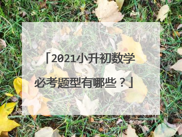 2021小升初数学必考题型有哪些？