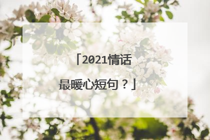 2021情话最暖心短句?