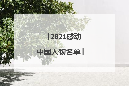 2021感动中国人物名单
