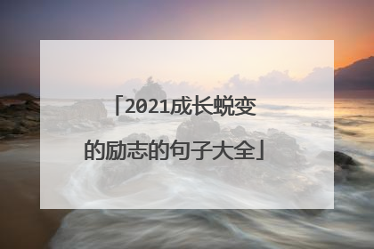 2021成长蜕变的励志的句子大全