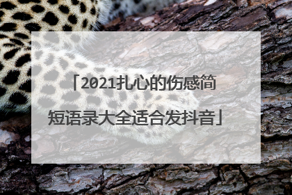 2021扎心的伤感简短语录大全适合发抖音