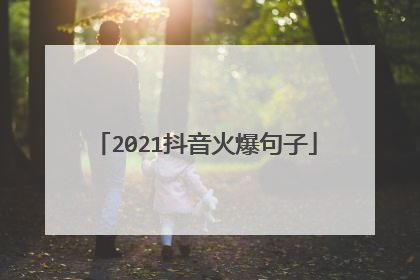 2021抖音火爆句子