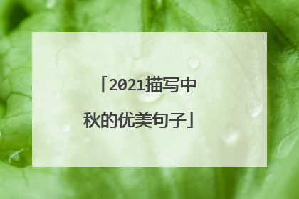 2021描写中秋的优美句子