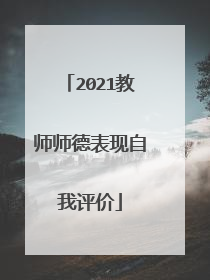 2021教师师德表现自我评价