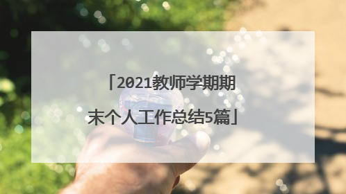 2021教师学期期末个人工作总结5篇