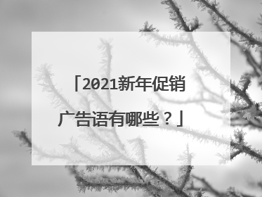 2021新年促销广告语有哪些?