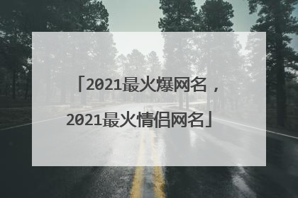 2021最火爆网名，2021最火情侣网名