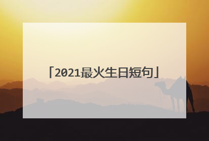 2021最火生日短句