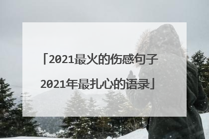 2021最火的伤感句子 2021年最扎心的语录