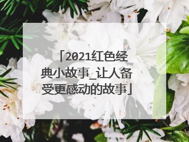 2021红色经典小故事_让人备受更感动的故事