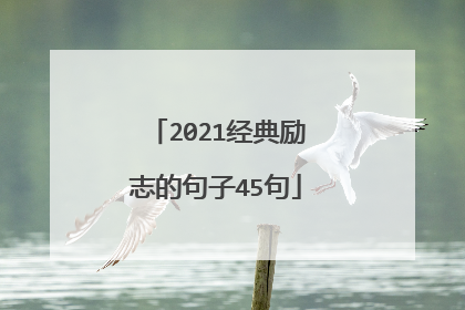 2021经典励志的句子45句